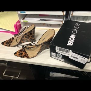Leopard Wedges Size 7.5
